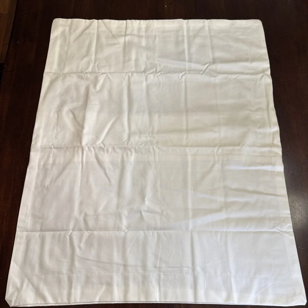 Ralph Lauren STANDARD Pillow Sham Heavy Cotton Twill Solid White Vintage 90s